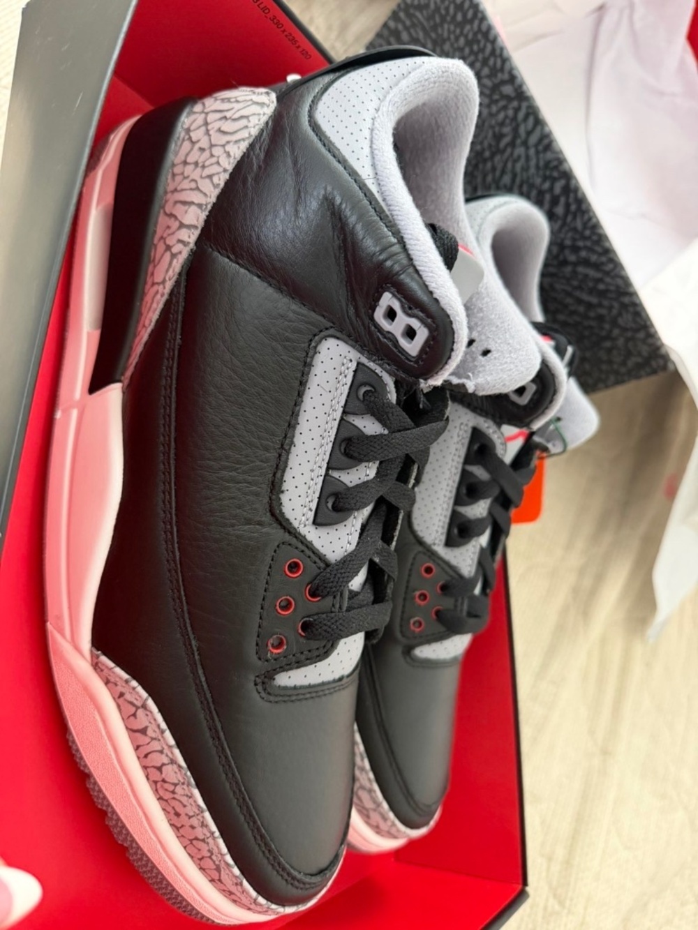 Air Jordan 3 black cement 3s new with box